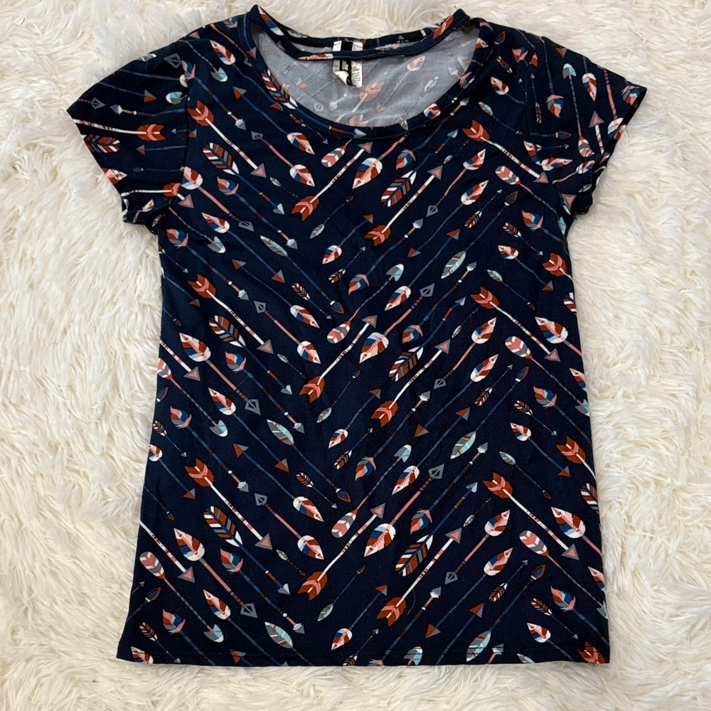 Patterned Navy Women's Top